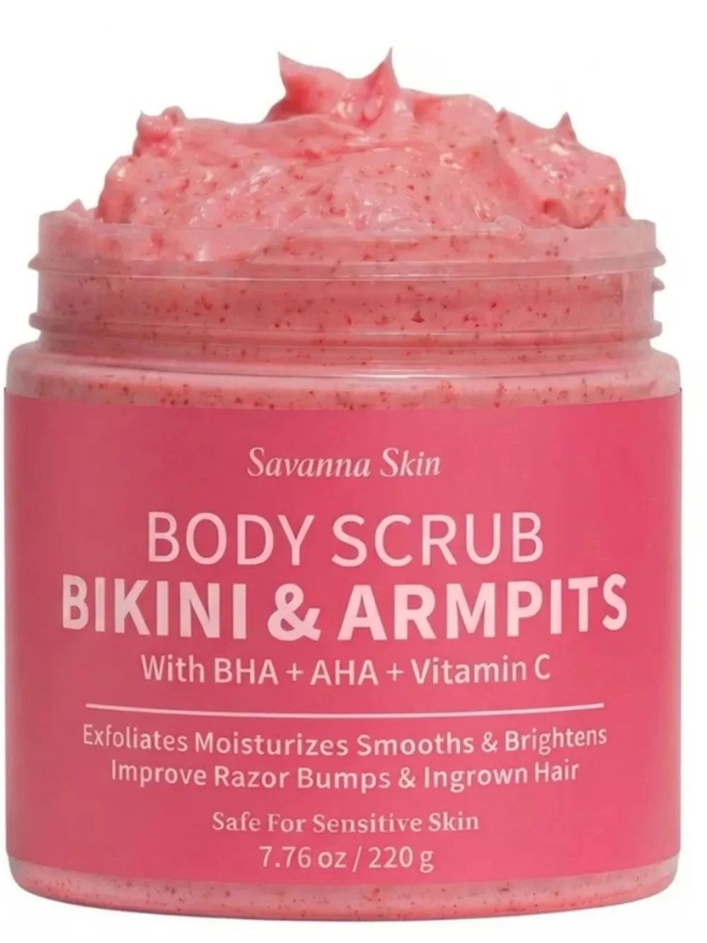 Savanna Skin Body Scrub for Bikini & Armpits w/ BHA+AHA+Vitamin C